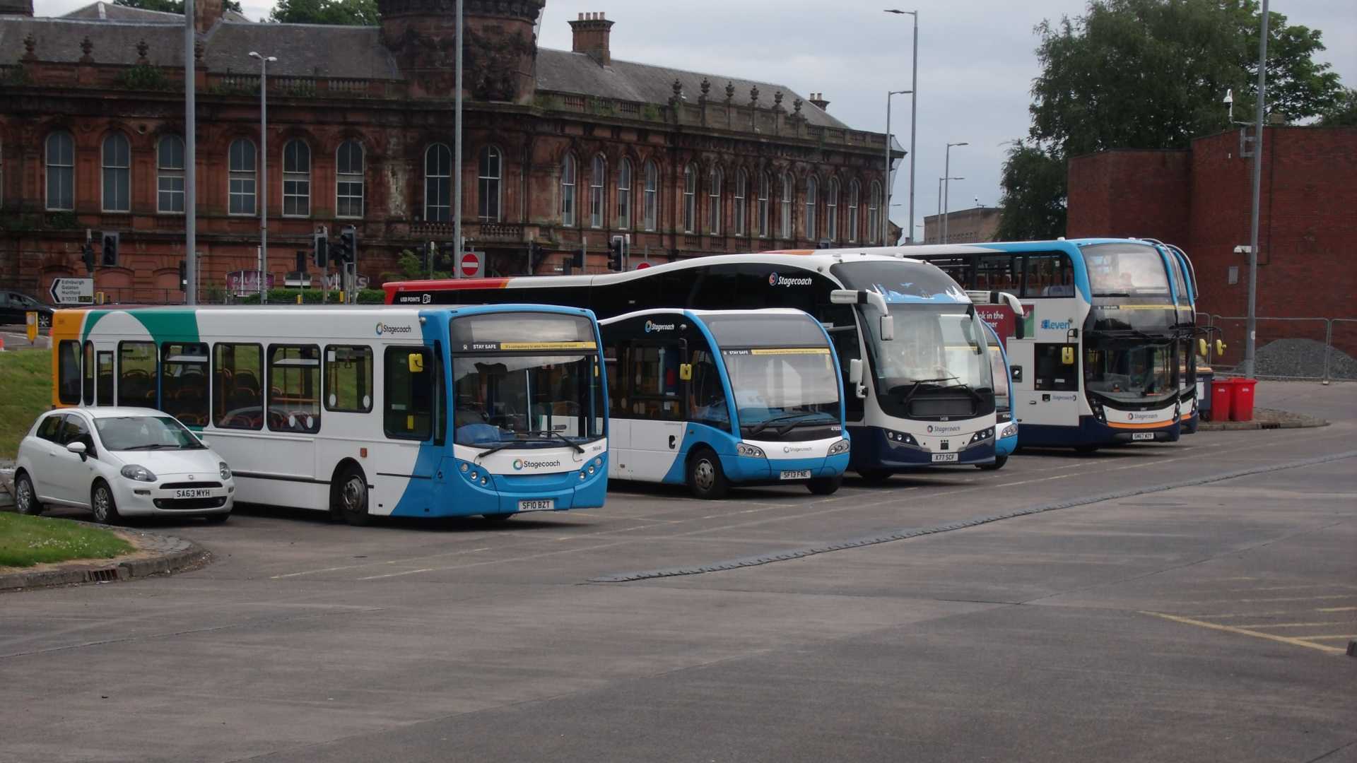 Small variety of Stagecoach buses at Kilmarnock